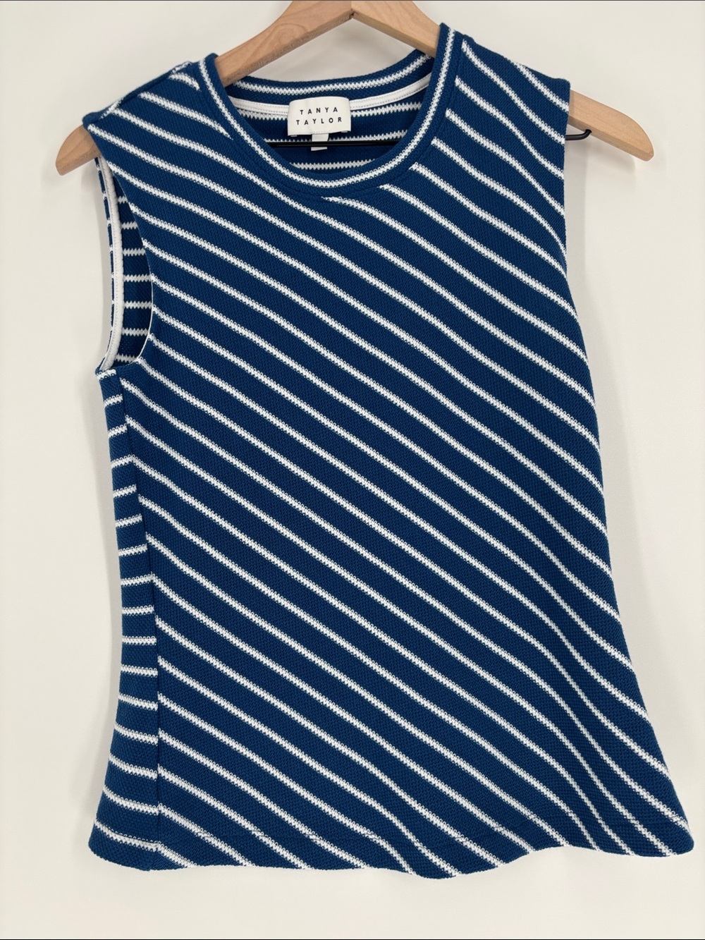 Tanya Taylor blue white striped tank small